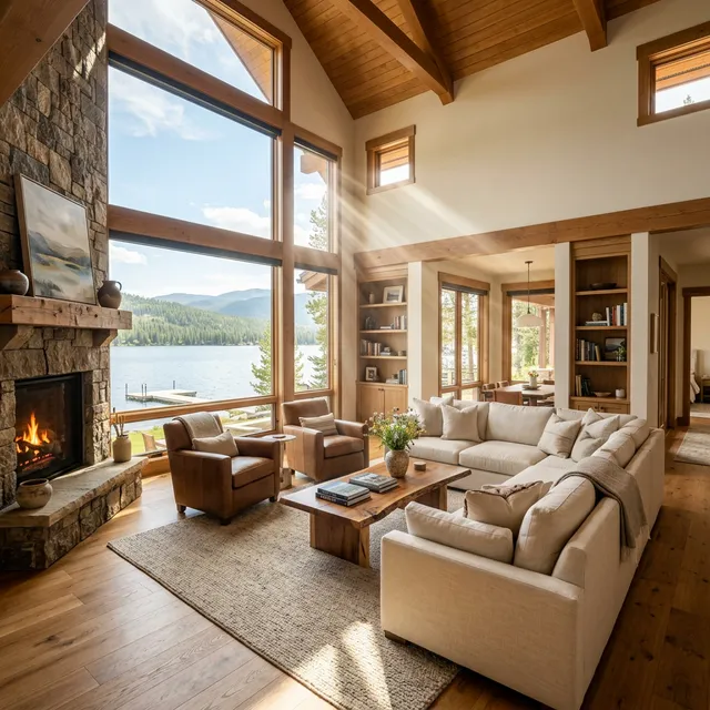 Clean, dust-free sunbeams shining into a Grand Lake living room