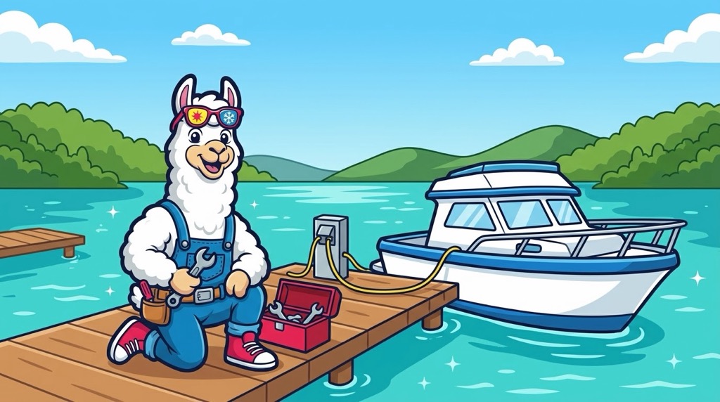 Marine AC repair at your slip on Grand Lake